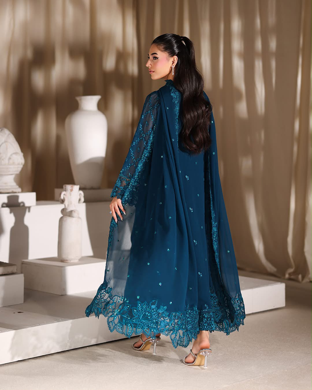 Ahmozi Presenting Azure Chiffon Collection