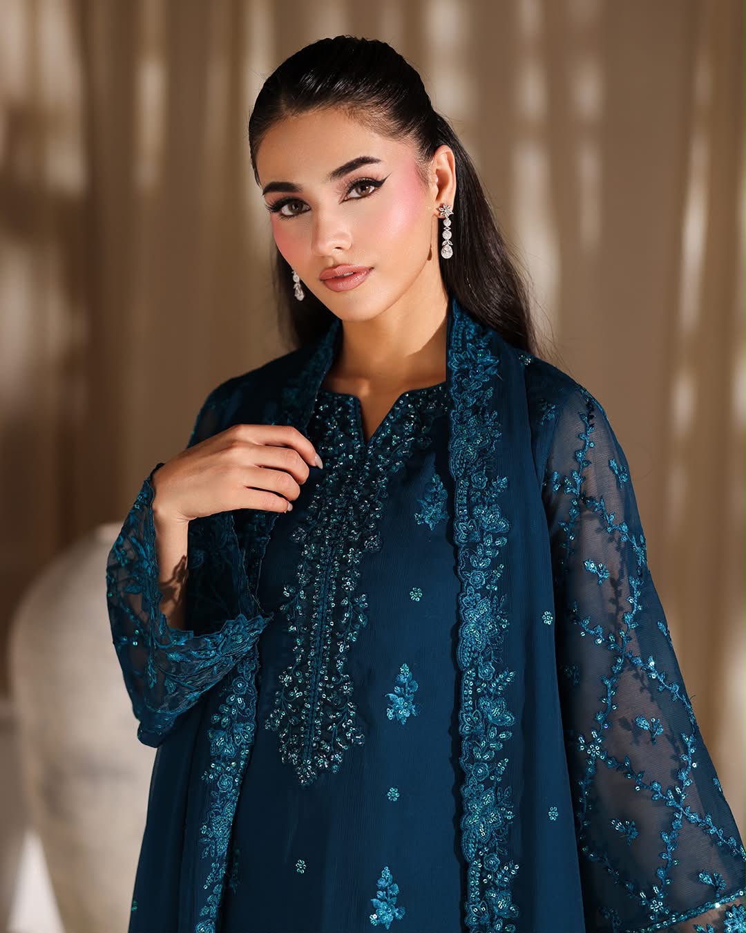 Ahmozi Presenting Azure Chiffon Collection