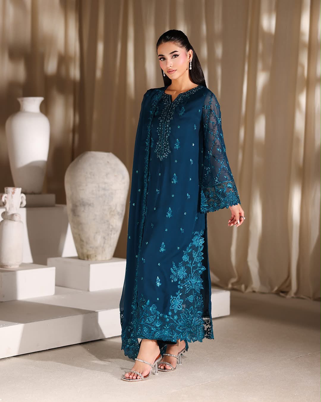 Ahmozi Presenting Azure Chiffon Collection