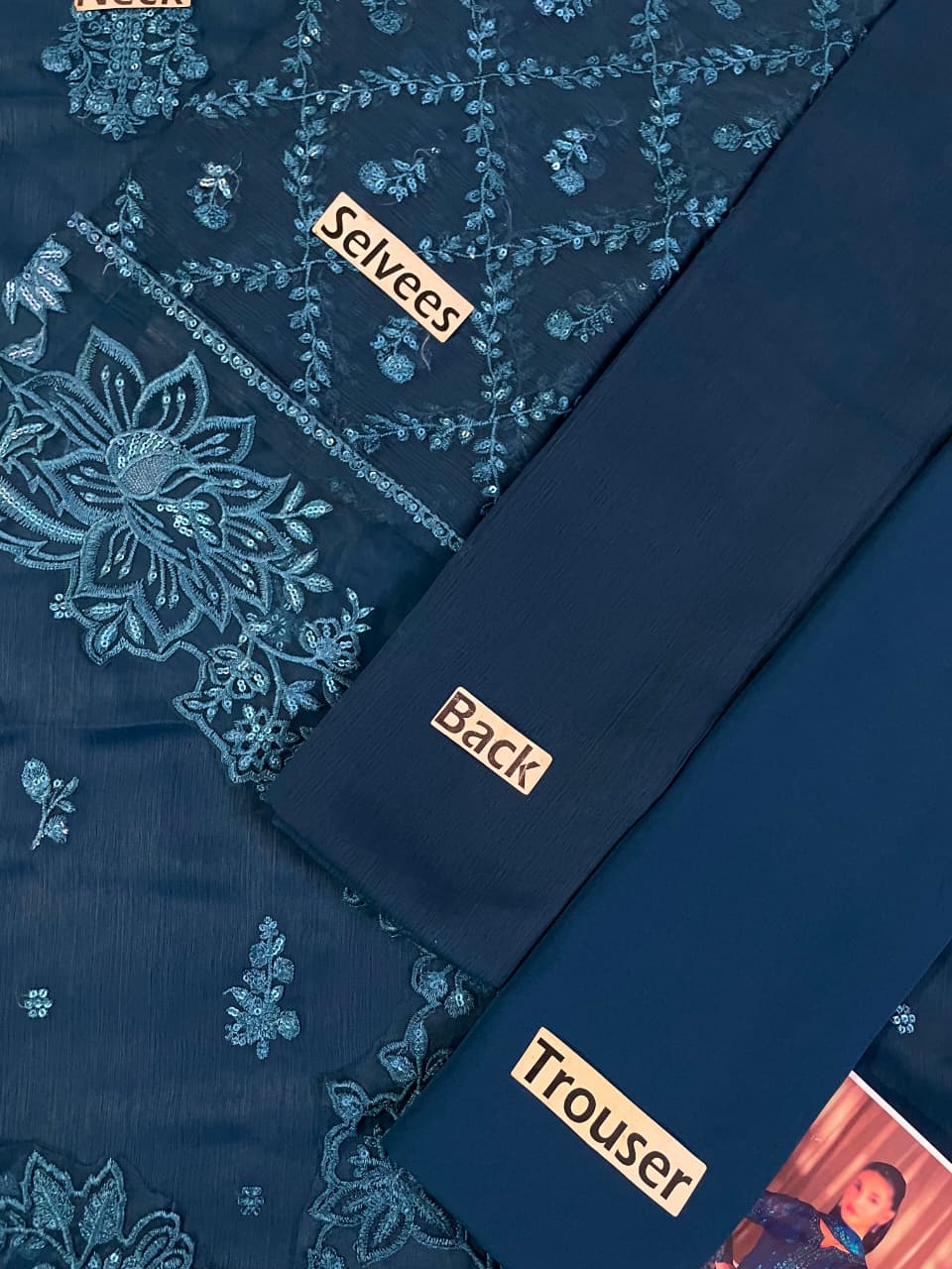 Ahmozi Presenting Azure Chiffon Collection