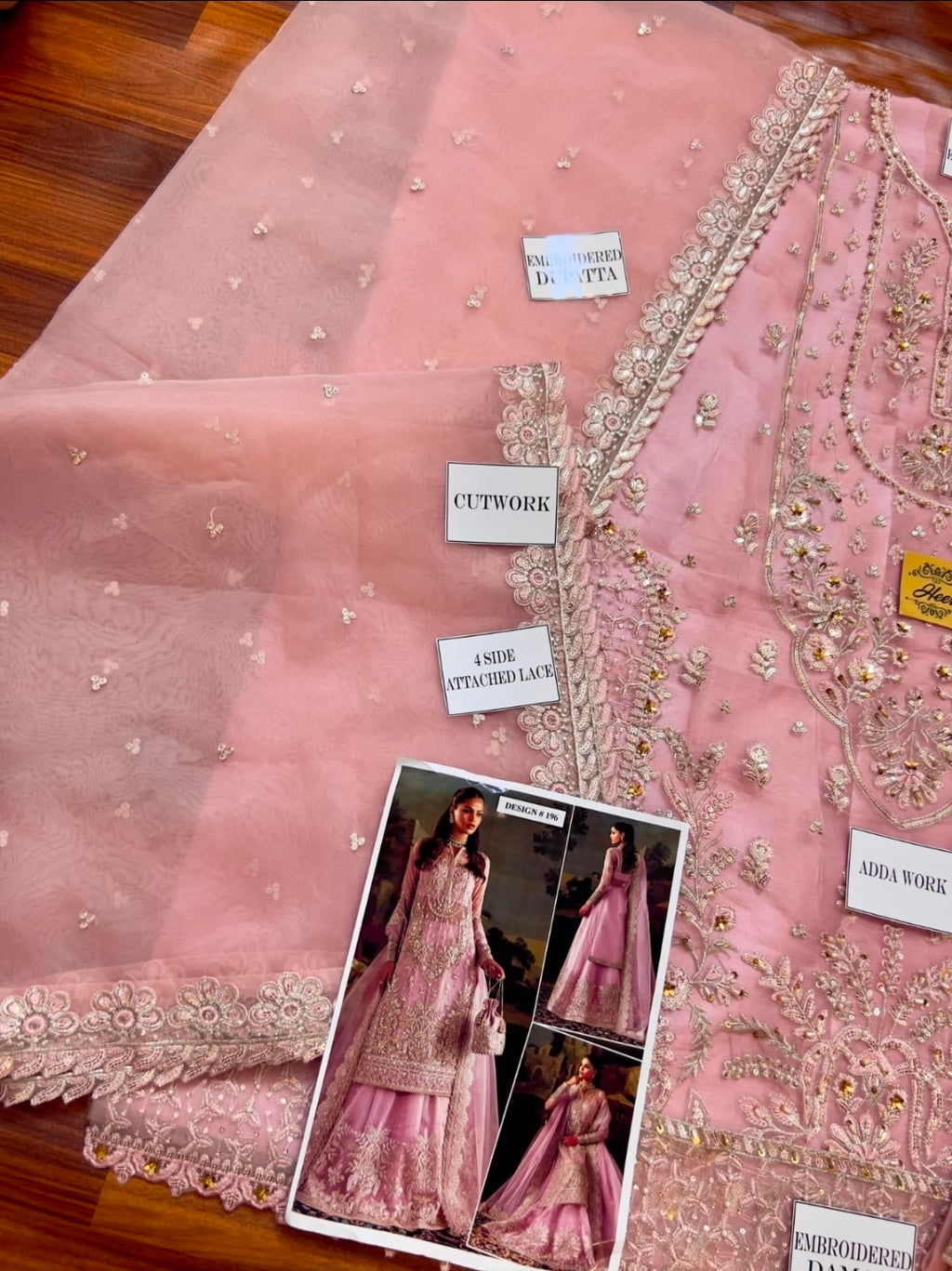 Embroidered organza lehenga choli