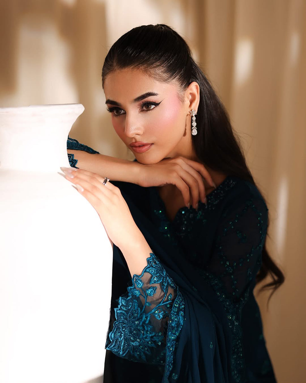 Ahmozi Presenting Azure Chiffon Collection
