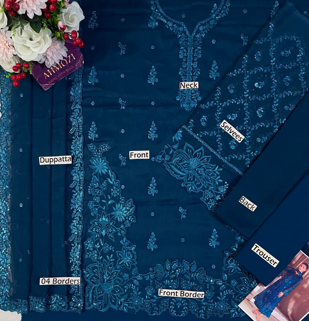 Ahmozi Presenting Azure Chiffon Collection