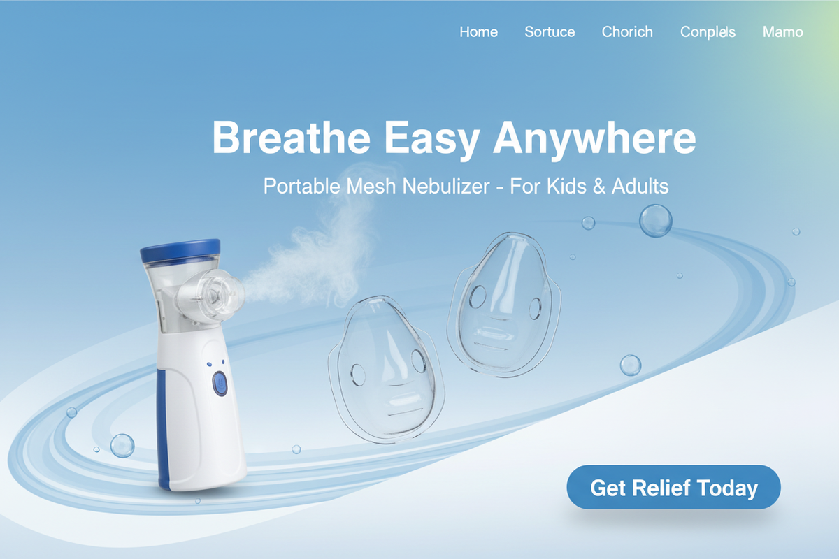 Portable Mesh Nebulizer Promotional Banner