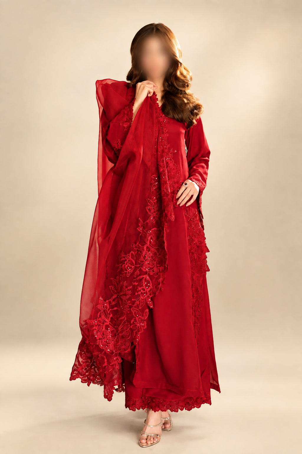 Chiffon Embroidered Unstitched Suit