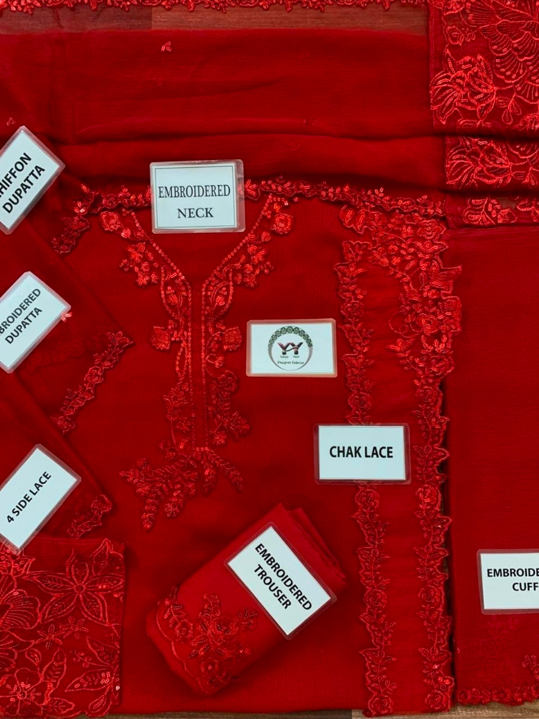 Chiffon Embroidered Unstitched Suit