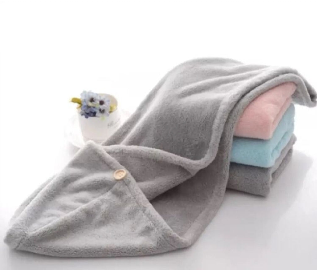 Fast-Drying Microfiber Hair Towel Wrap for Women - Super Absorbent Bath Hat