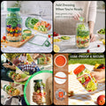 Leak-Proof Acrylic Salad Mason Jar