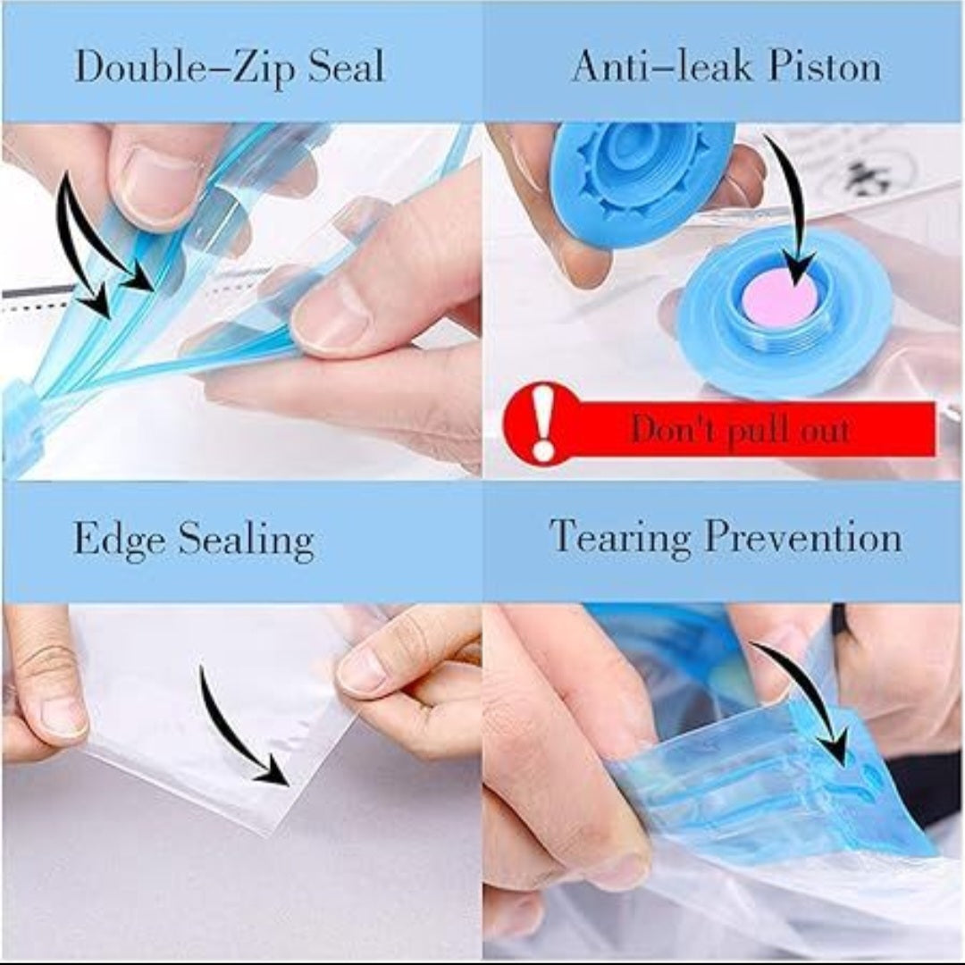 Vacuum Storage Bags
5 Bag And 1 Suction Pump