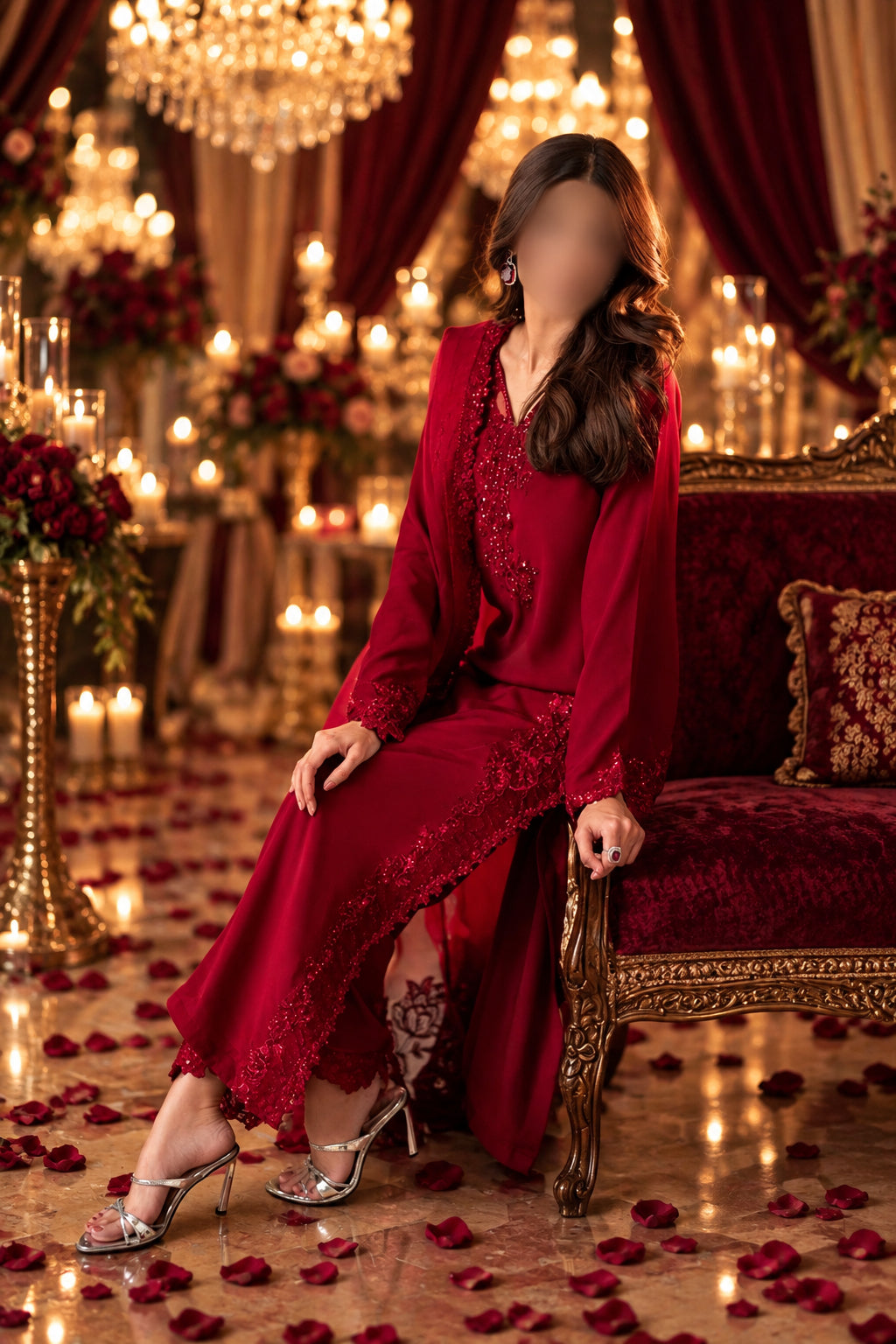 Chiffon Embroidered Unstitched Suit