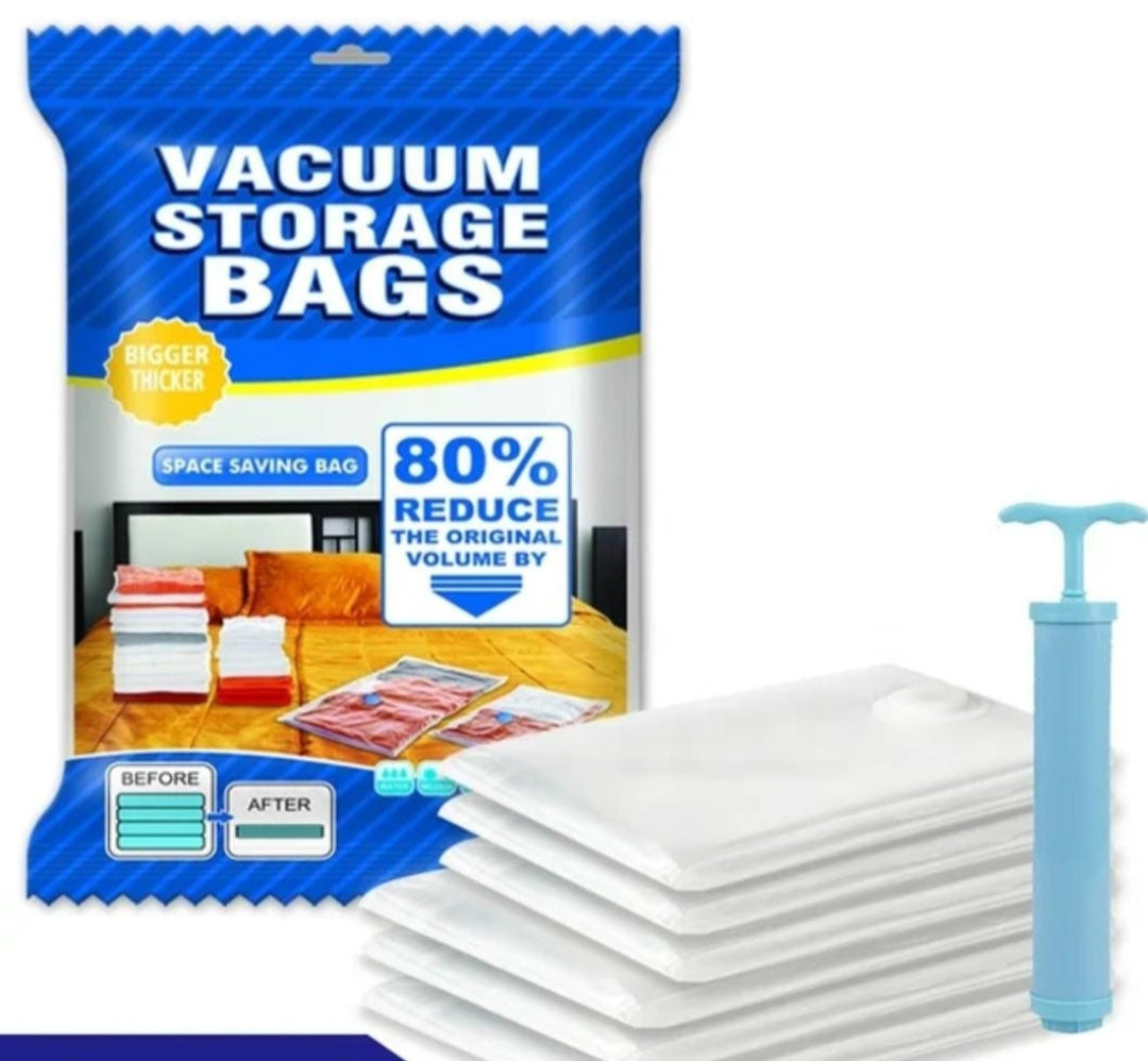 Vacuum Storage Bags
5 Bag And 1 Suction Pump
