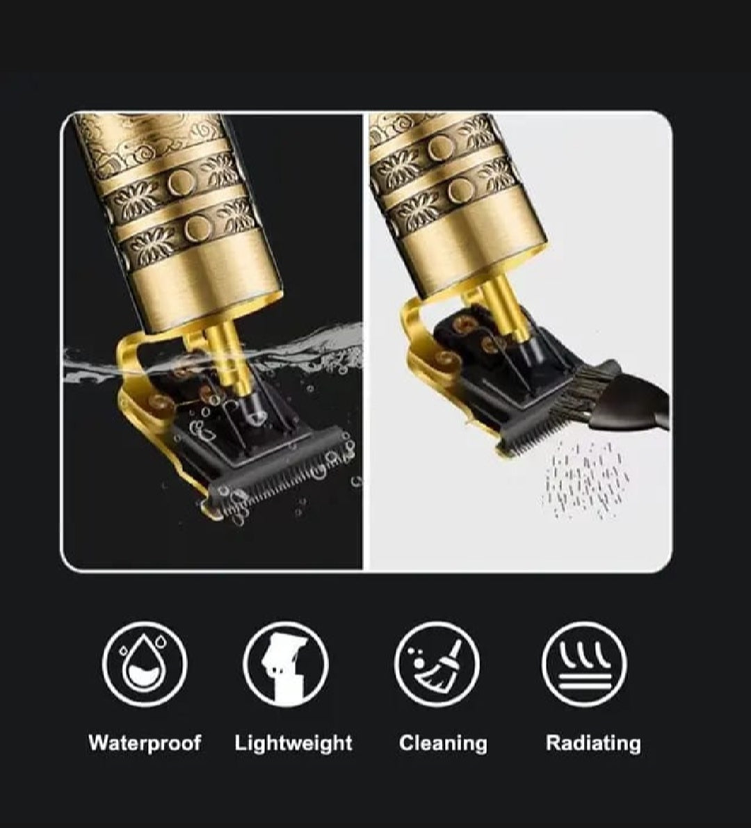T9 Professional Cordless Hair Trimmer - Rechargeable Beard Clipper